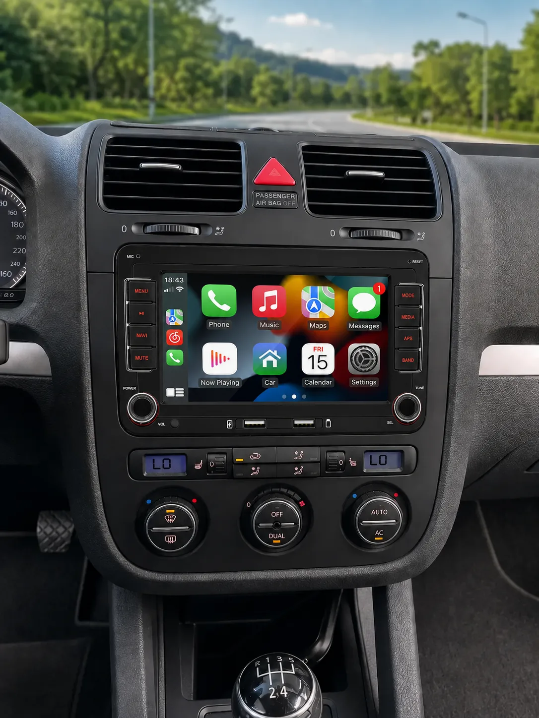 7-инчна Android мултимедија за Volkswagen Golf 5 1K/1KM 2003–2009, 8 GB RAM и 128 GB меморија
