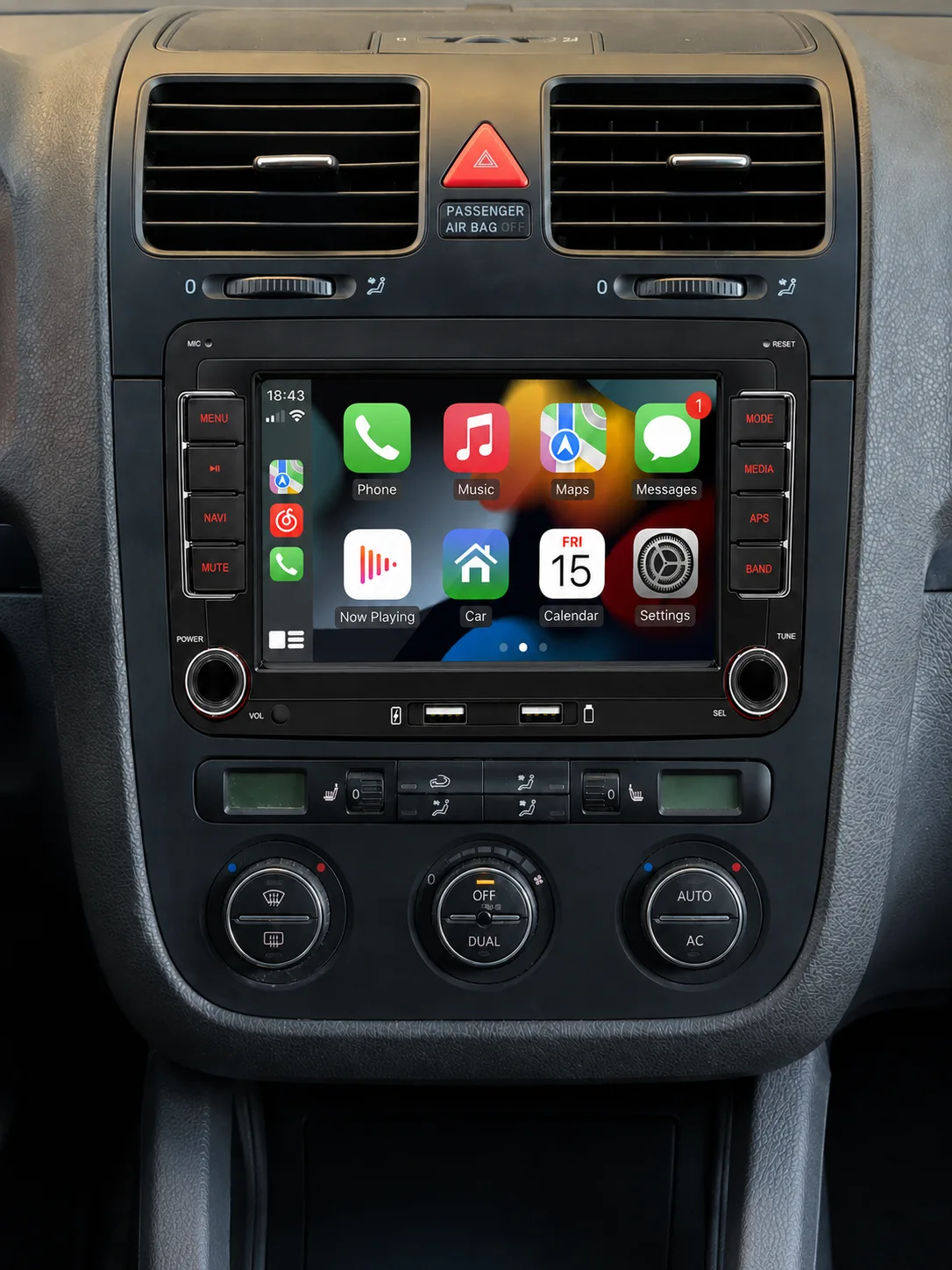 7-инчна Android мултимедија за Volkswagen Golf 5 1K/1KM 2003–2009, 8 GB RAM и 128 GB меморија