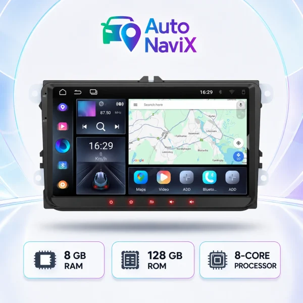 Volkswagen Golf 5 2003–2009 – 9" Android мултимедија – 8GB/128GB